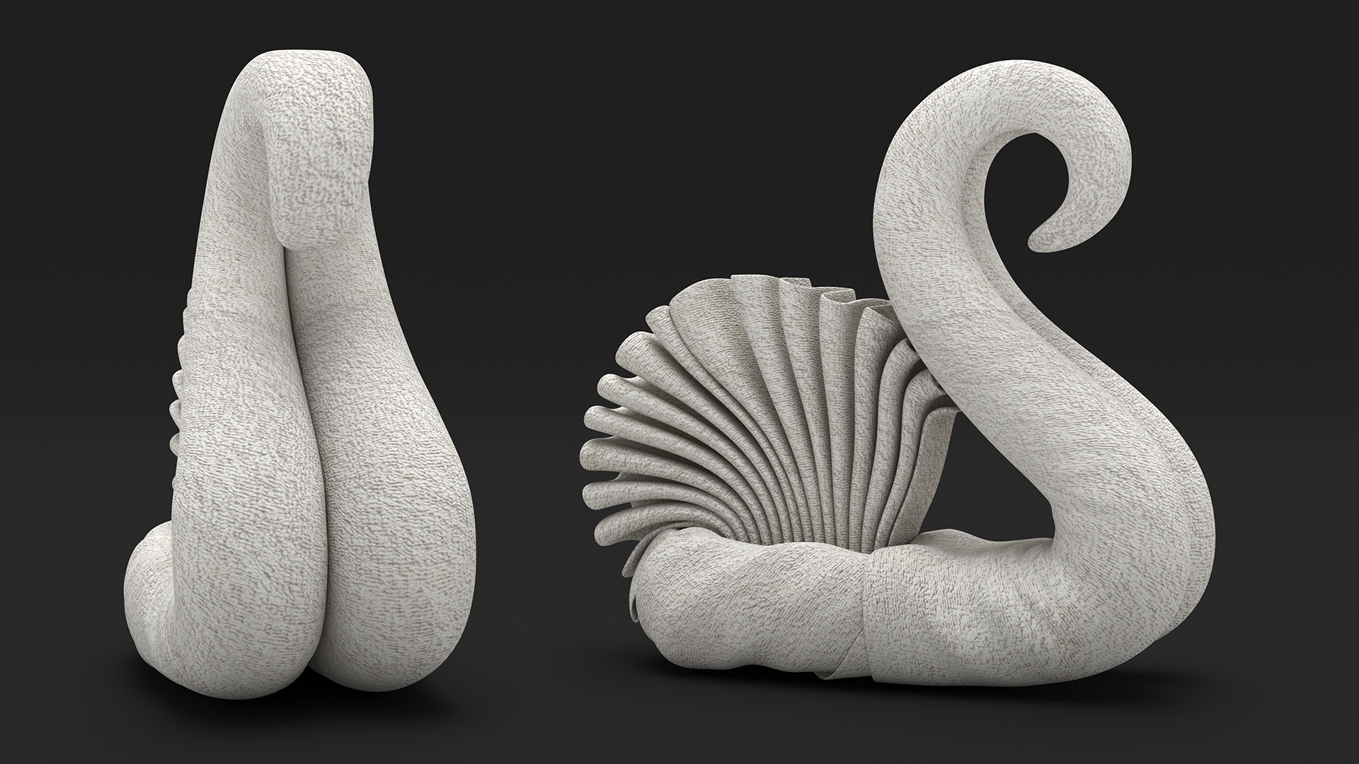 Elegant Towel Swan White 3D model