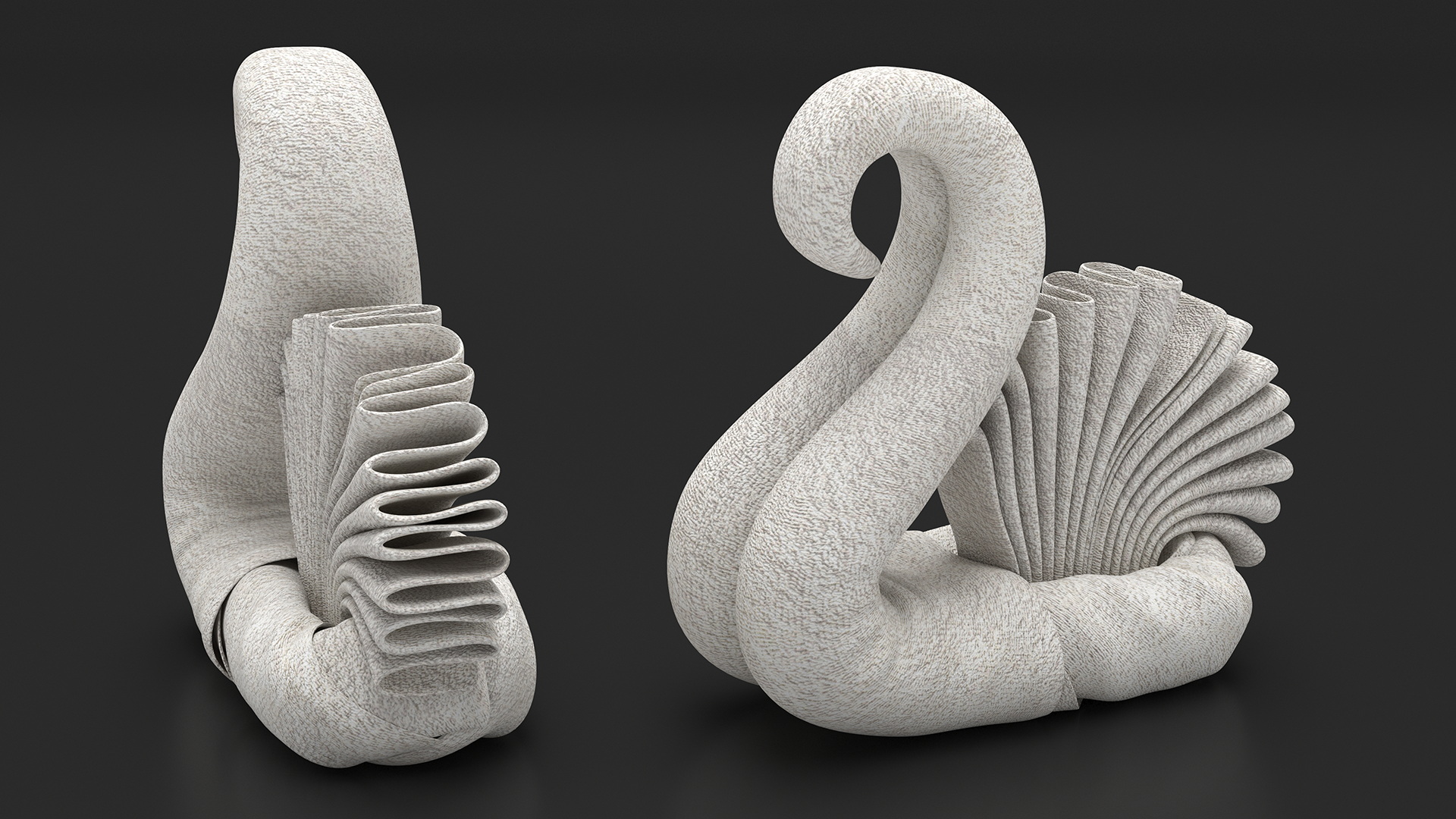 Elegant Towel Swan White 3D model