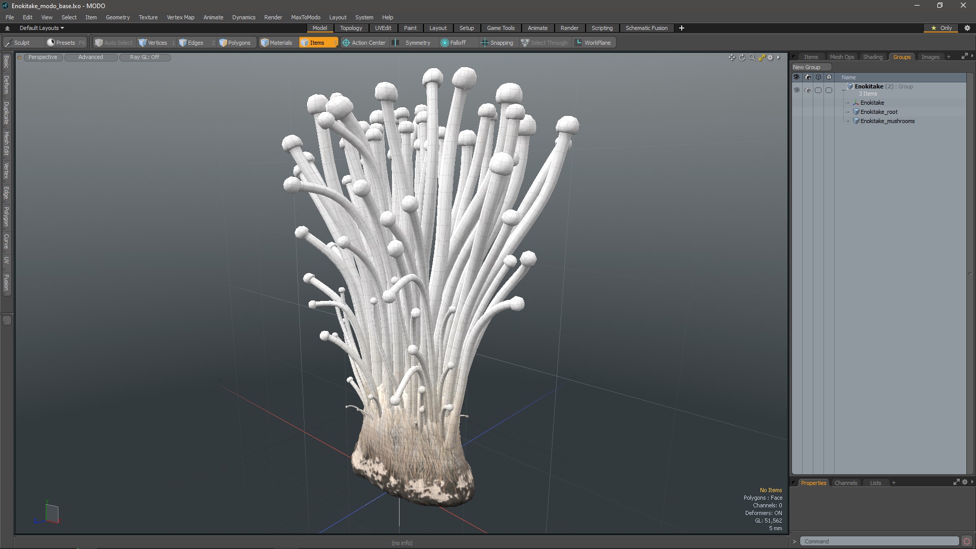 Enokitake 3D model