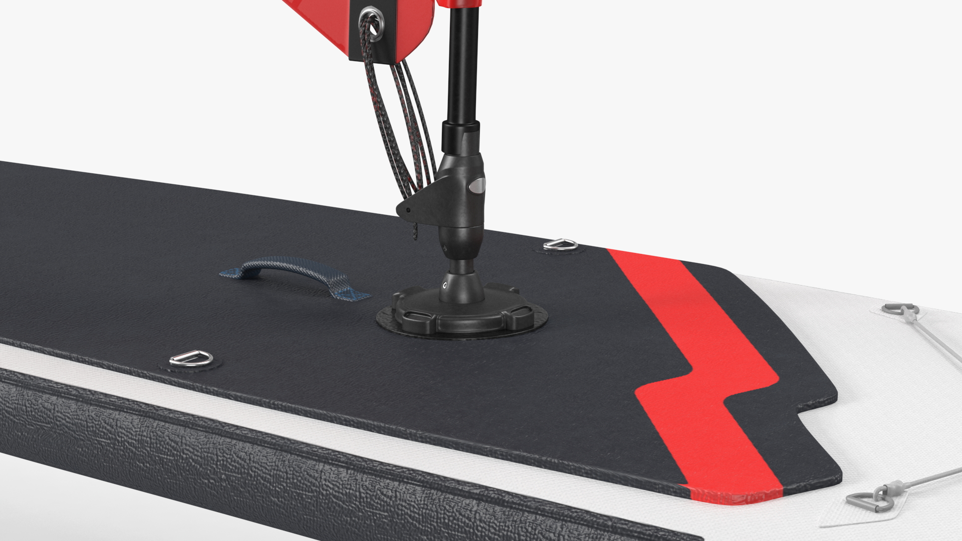 Stand Up Paddleboard with Sail Red 3D model