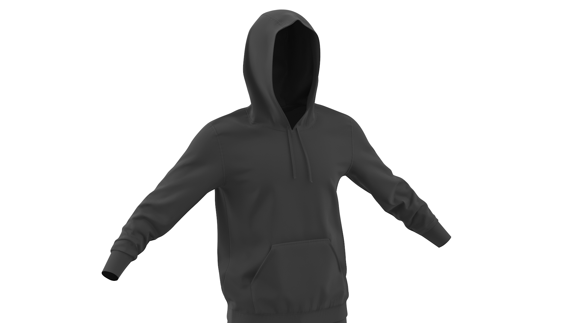 3D Sport Outfit Black with Hood model