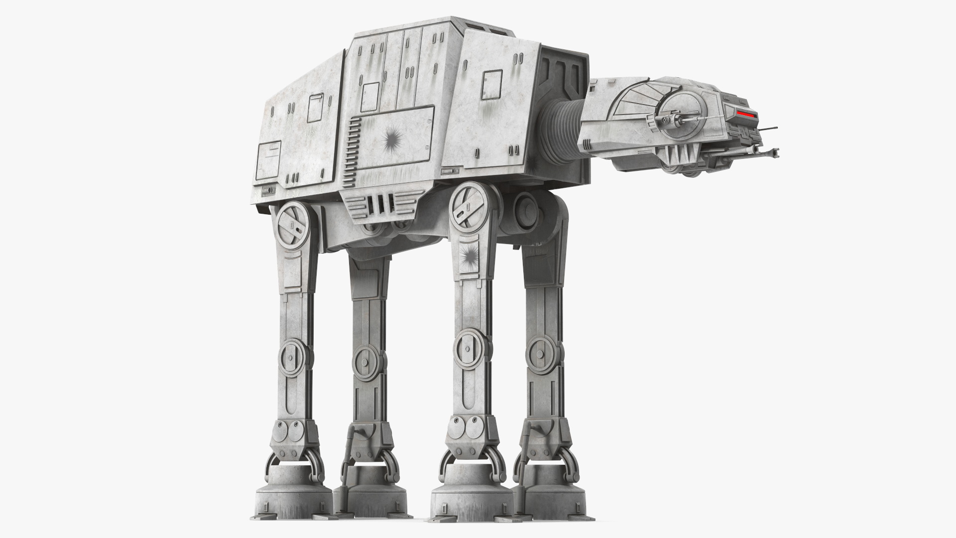 3D Dirt Star Wars AT-AT Rigged for Maya