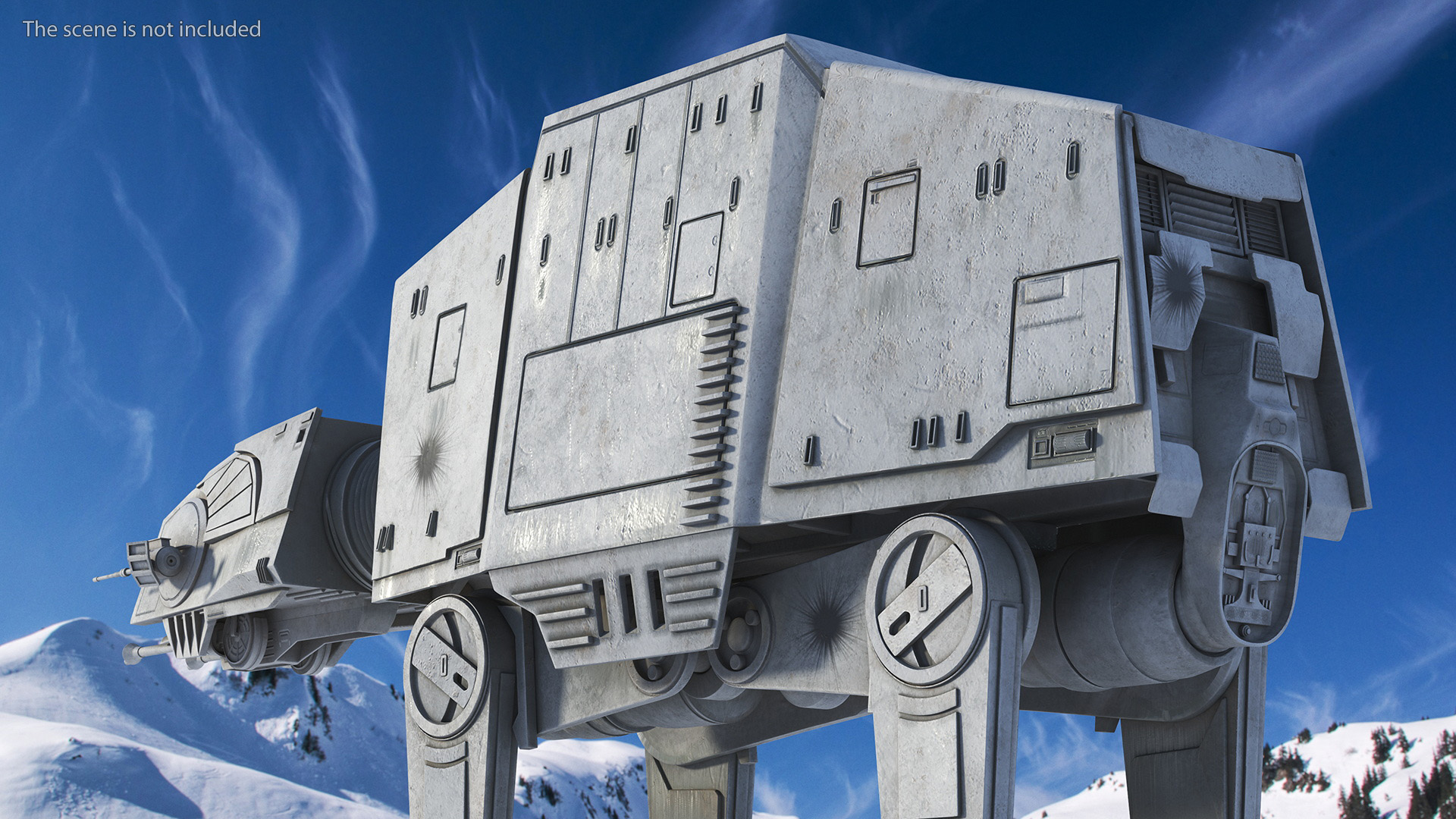 3D Dirt Star Wars AT-AT Rigged for Maya