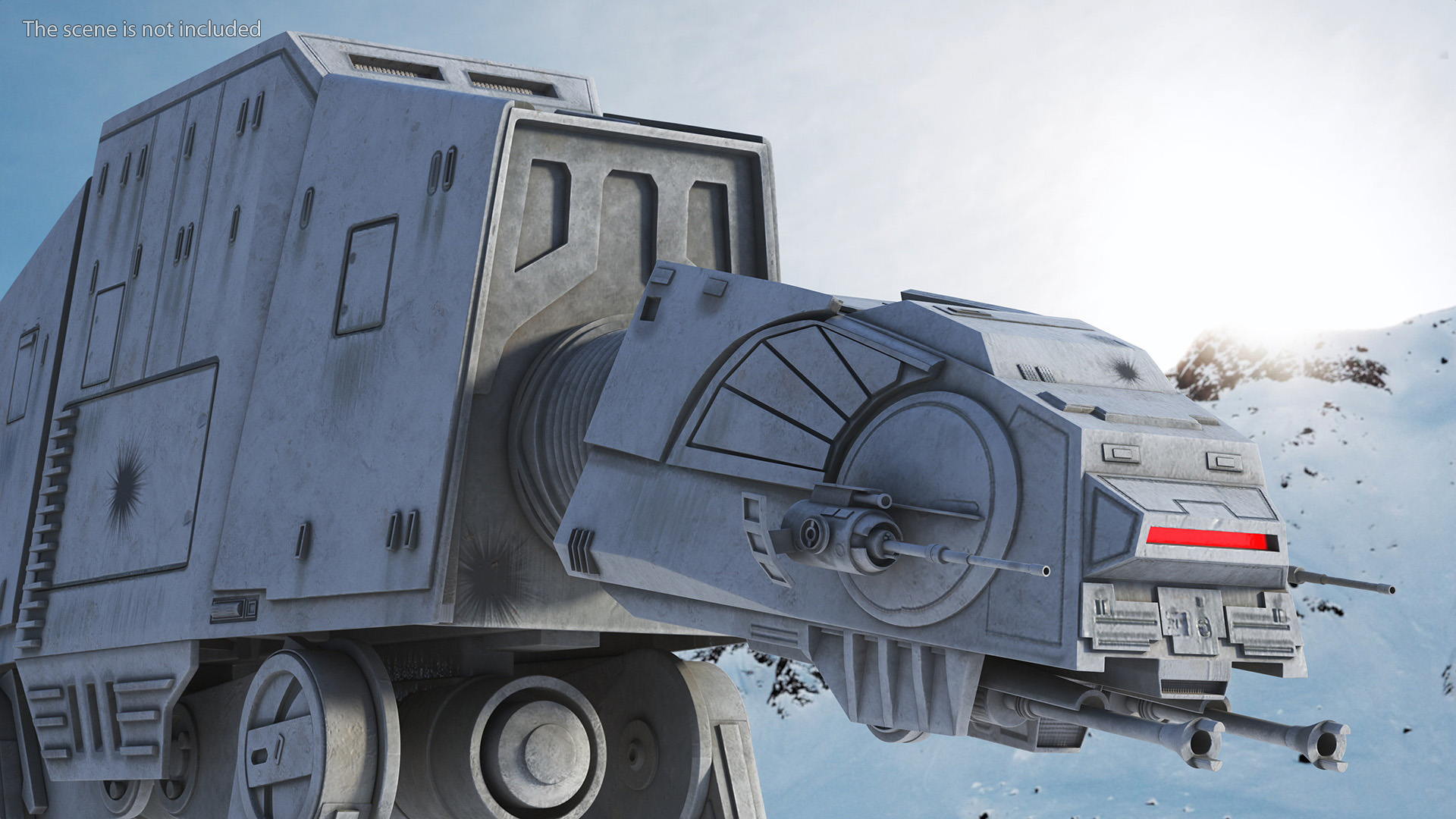 3D Dirt Star Wars AT-AT Rigged for Maya