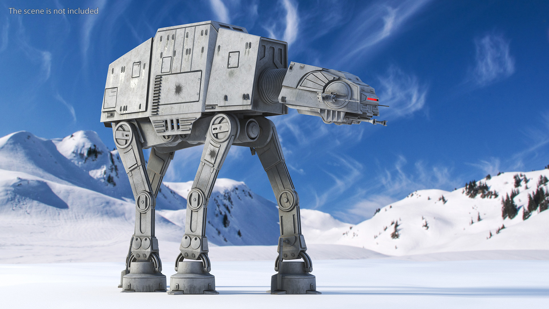 3D Dirt Star Wars AT-AT Rigged for Maya