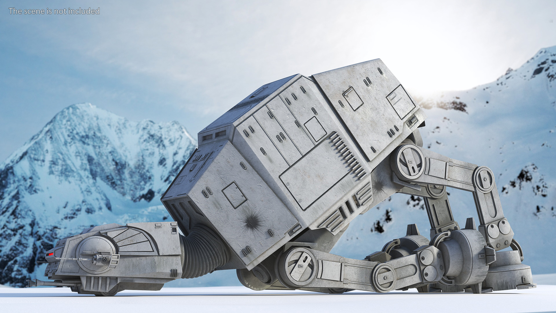 3D Dirt Star Wars AT-AT Rigged for Maya