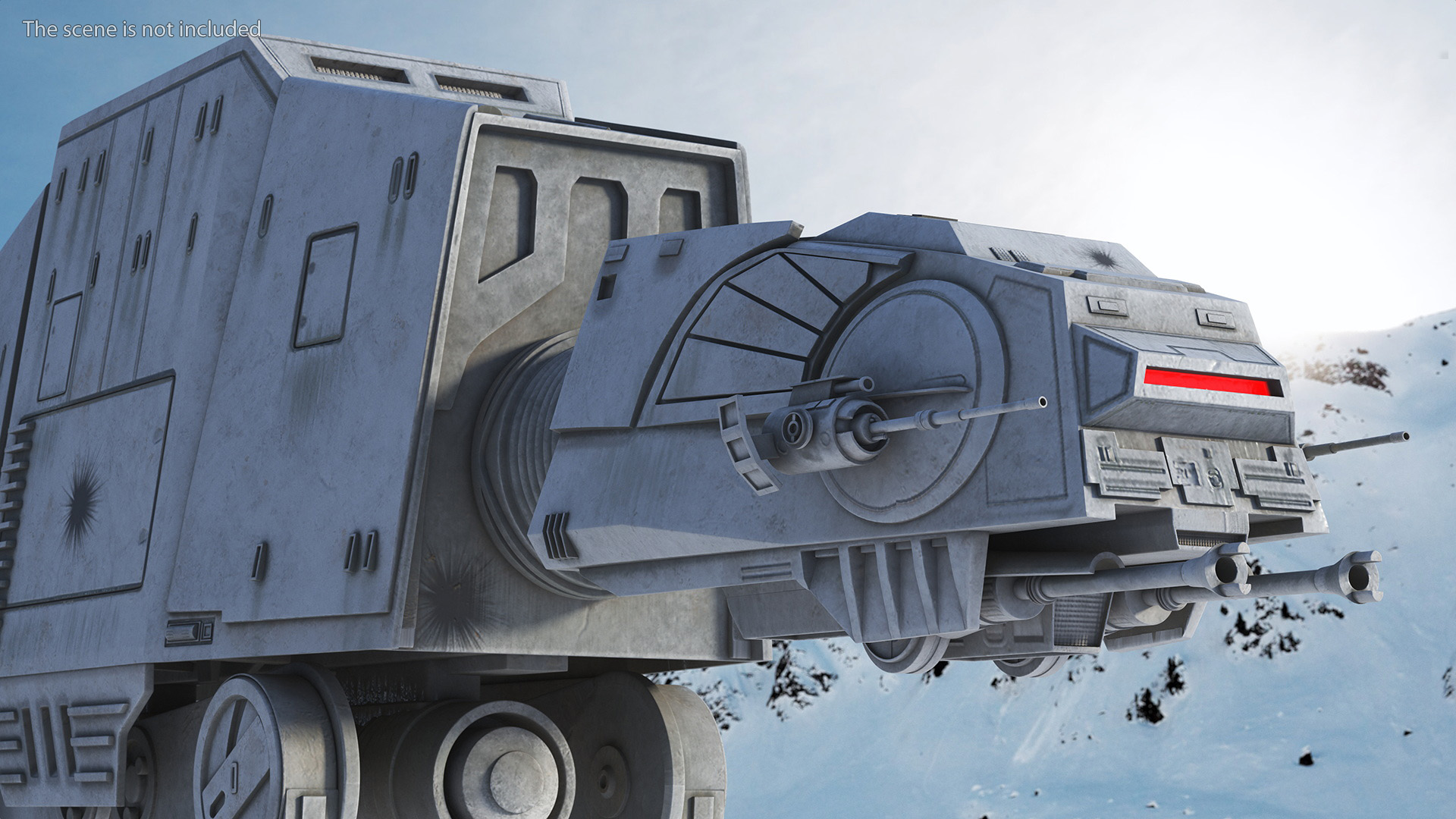 3D Dirt Star Wars AT-AT Rigged for Maya