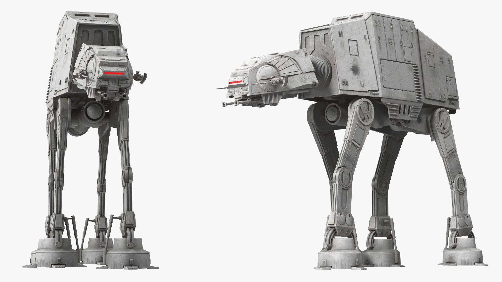 3D Dirt Star Wars AT-AT Rigged for Maya