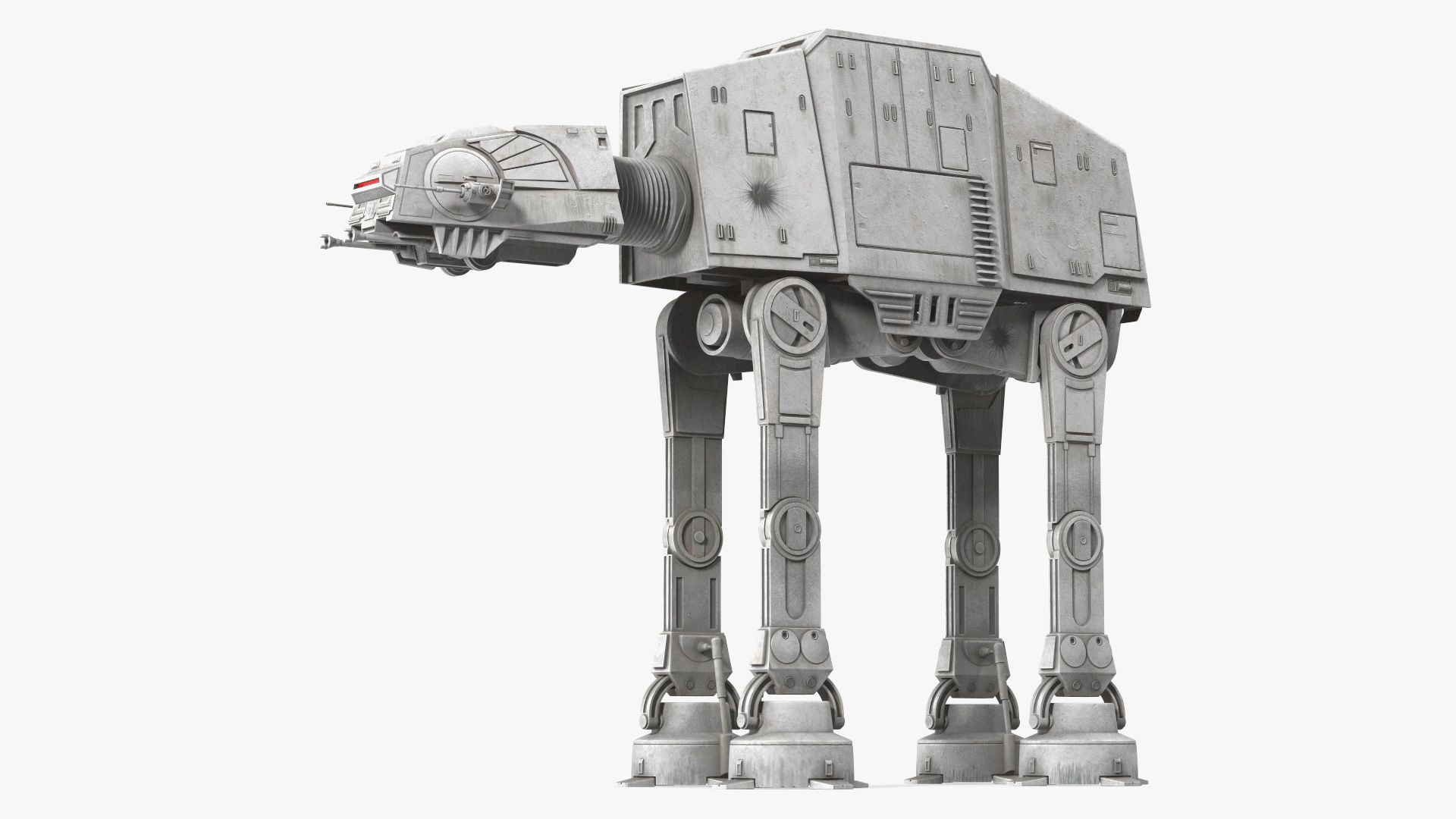 3D Dirt Star Wars AT-AT Rigged for Maya