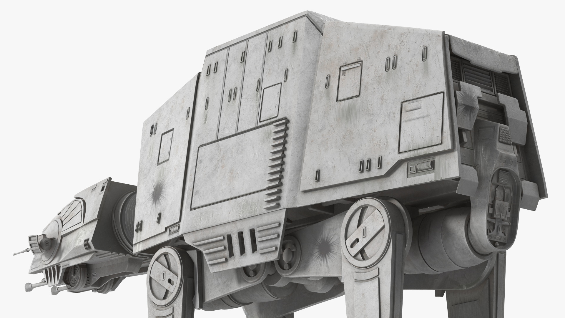 3D Dirt Star Wars AT-AT Rigged for Maya