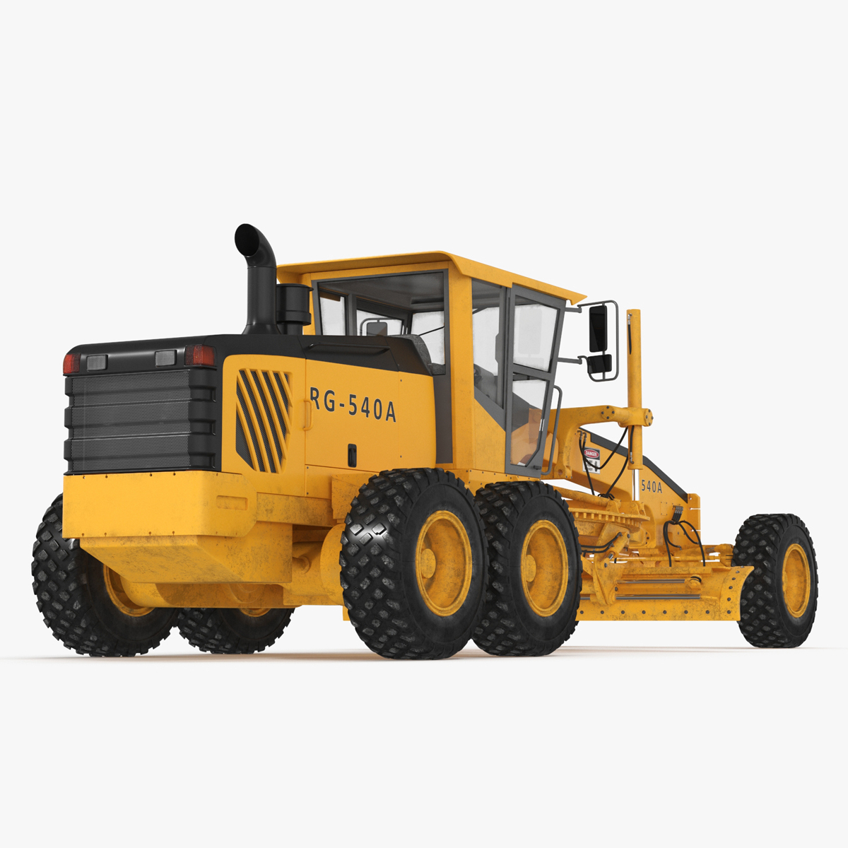 Motor Grader Construction Vehicle Rigged for Maya 3D model