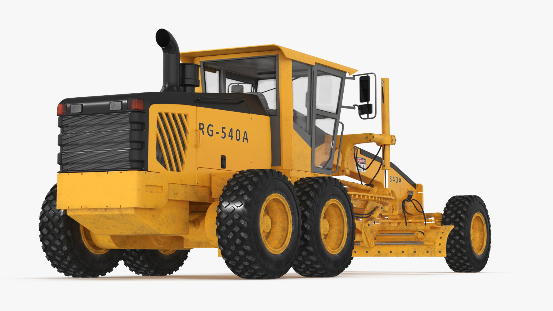 Motor Grader Construction Vehicle Rigged for Maya 3D model