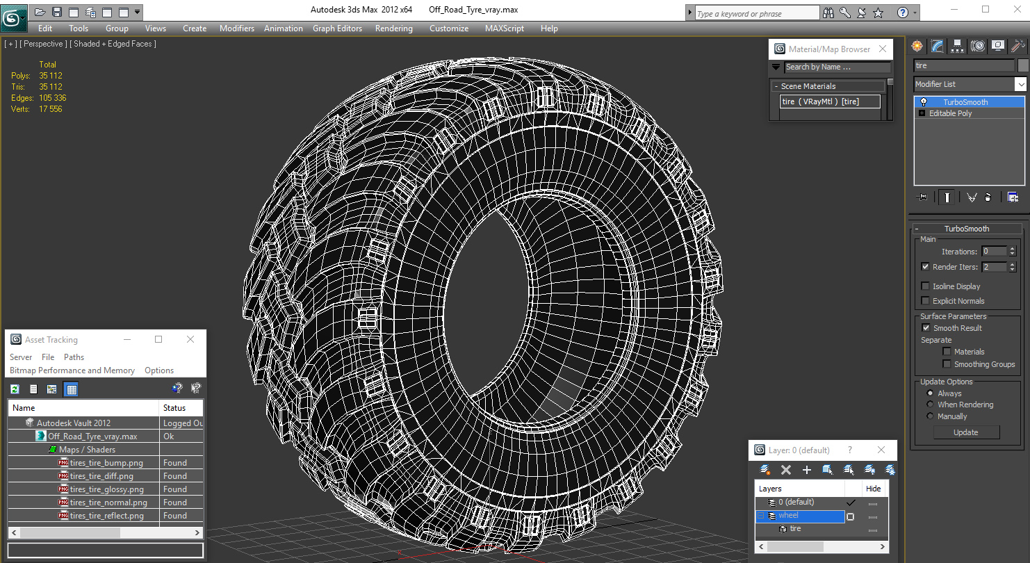 3D Off Road Tyre model