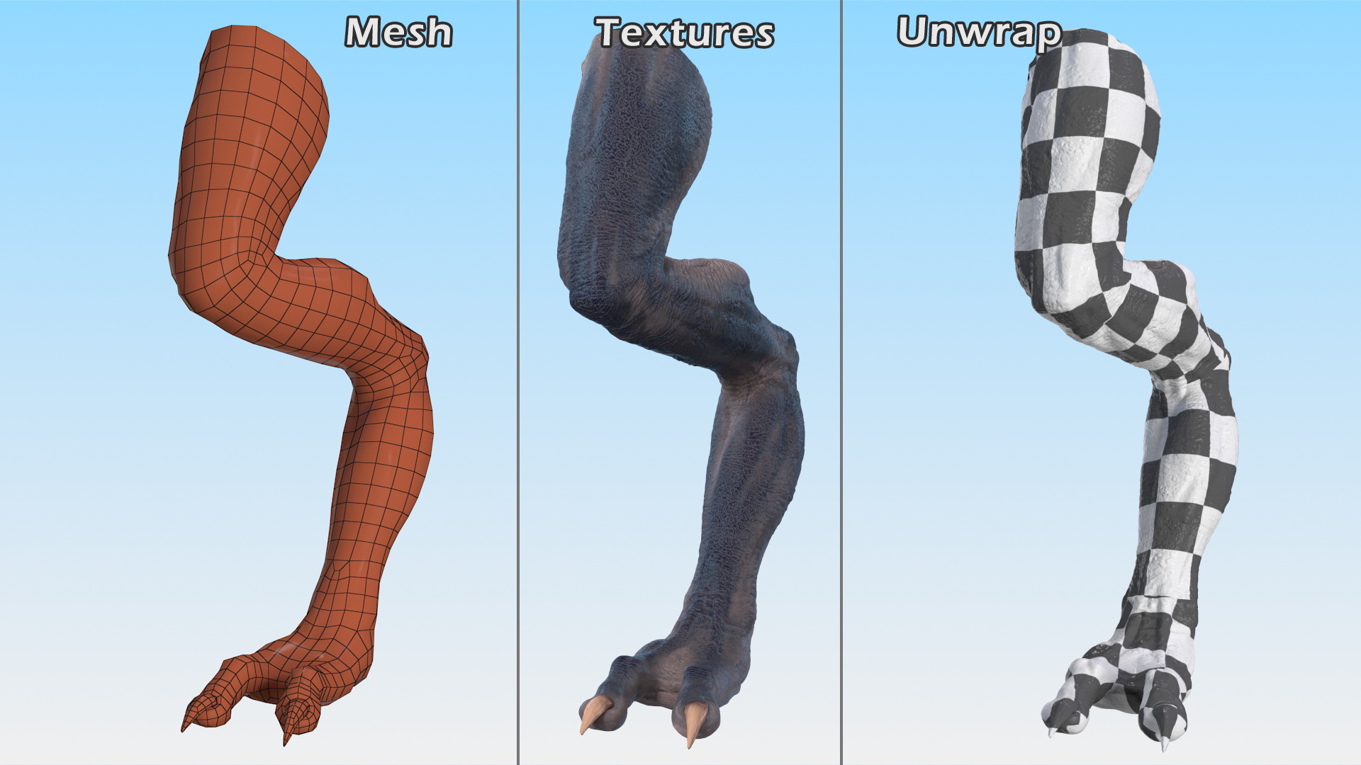 3D model Monster Creature Leg