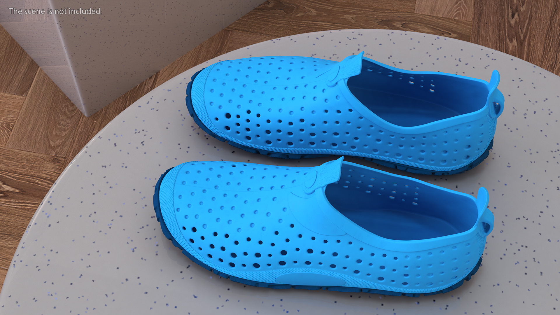 3D Swimming Pool Shoes for Kids Blue model