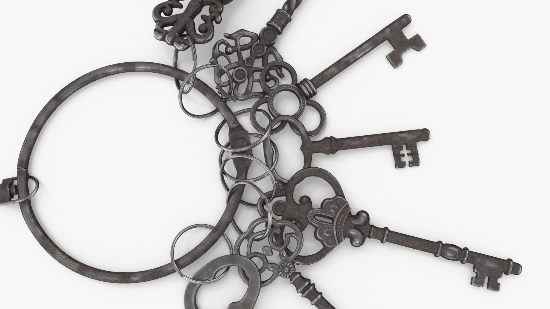 3D model Skeleton Keys Bunch Steel