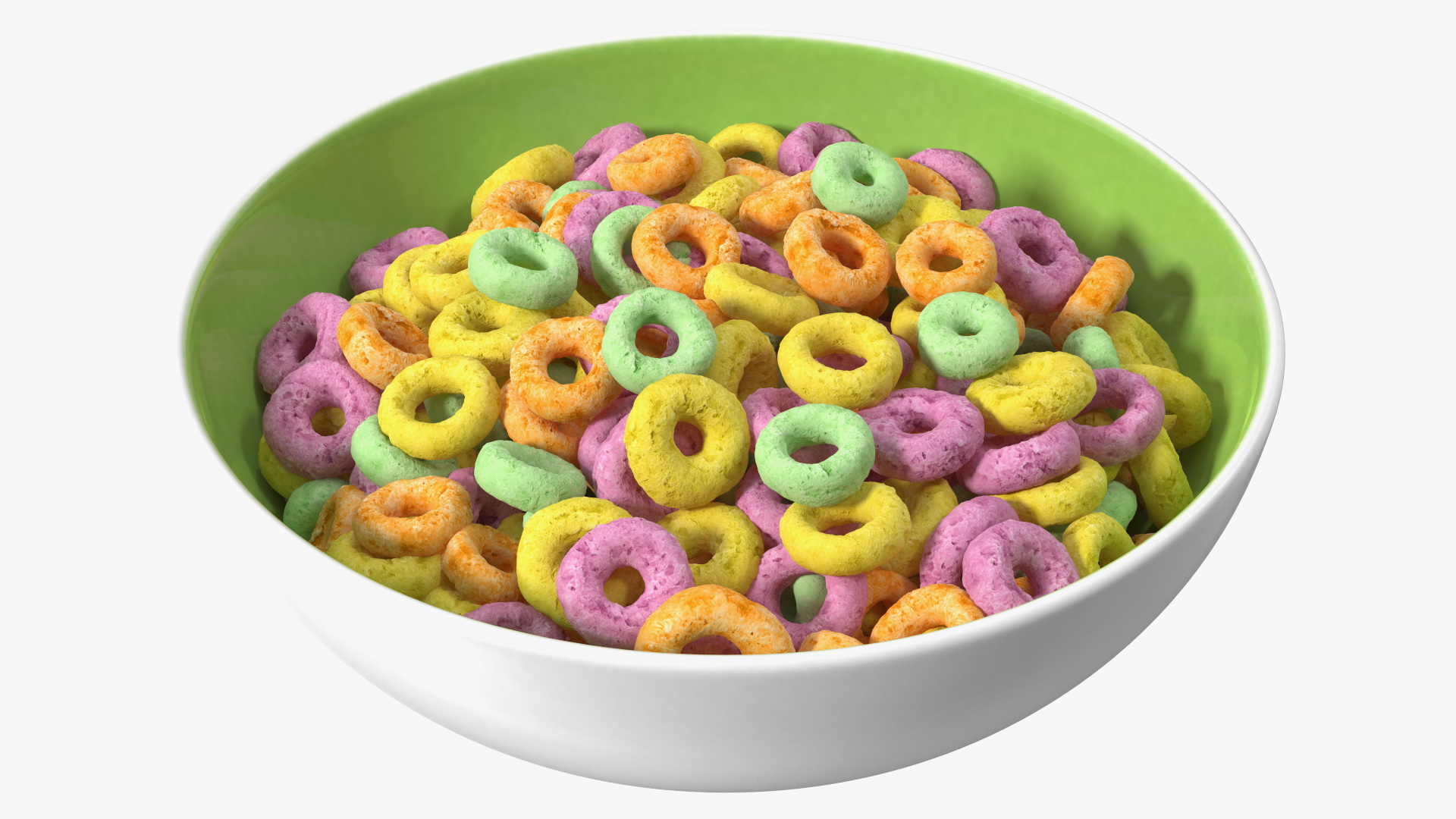 3D Colored Rings Breakfast model