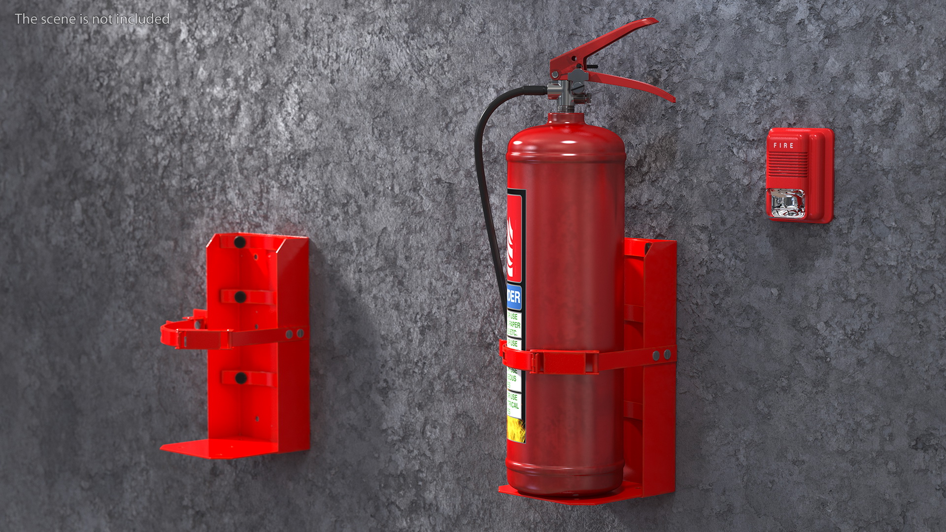 3D Heavy Duty Marine Bracket with Fire Extinguisher model