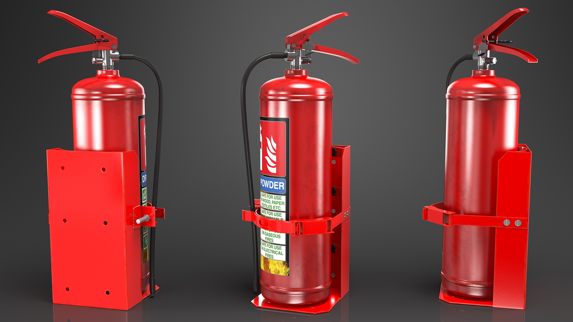 3D Heavy Duty Marine Bracket with Fire Extinguisher model