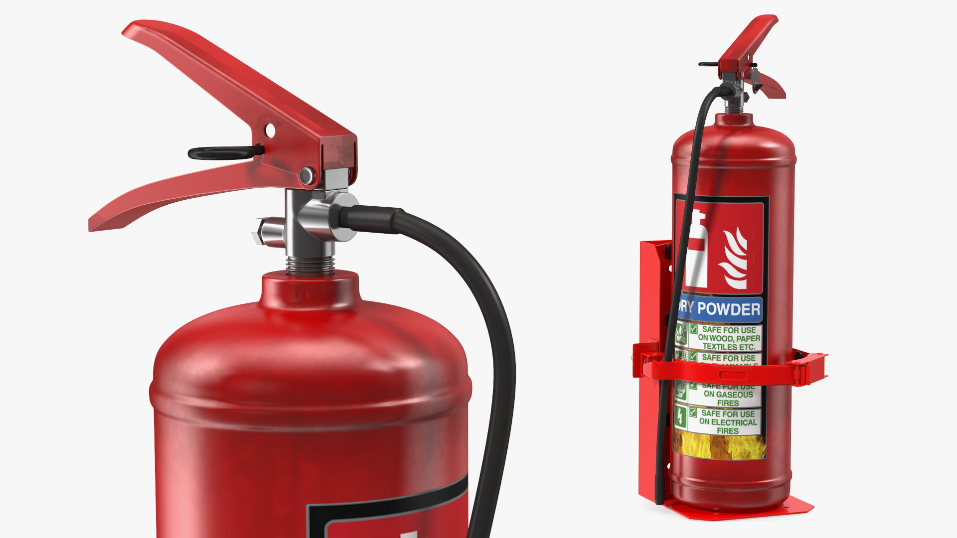 3D Heavy Duty Marine Bracket with Fire Extinguisher model