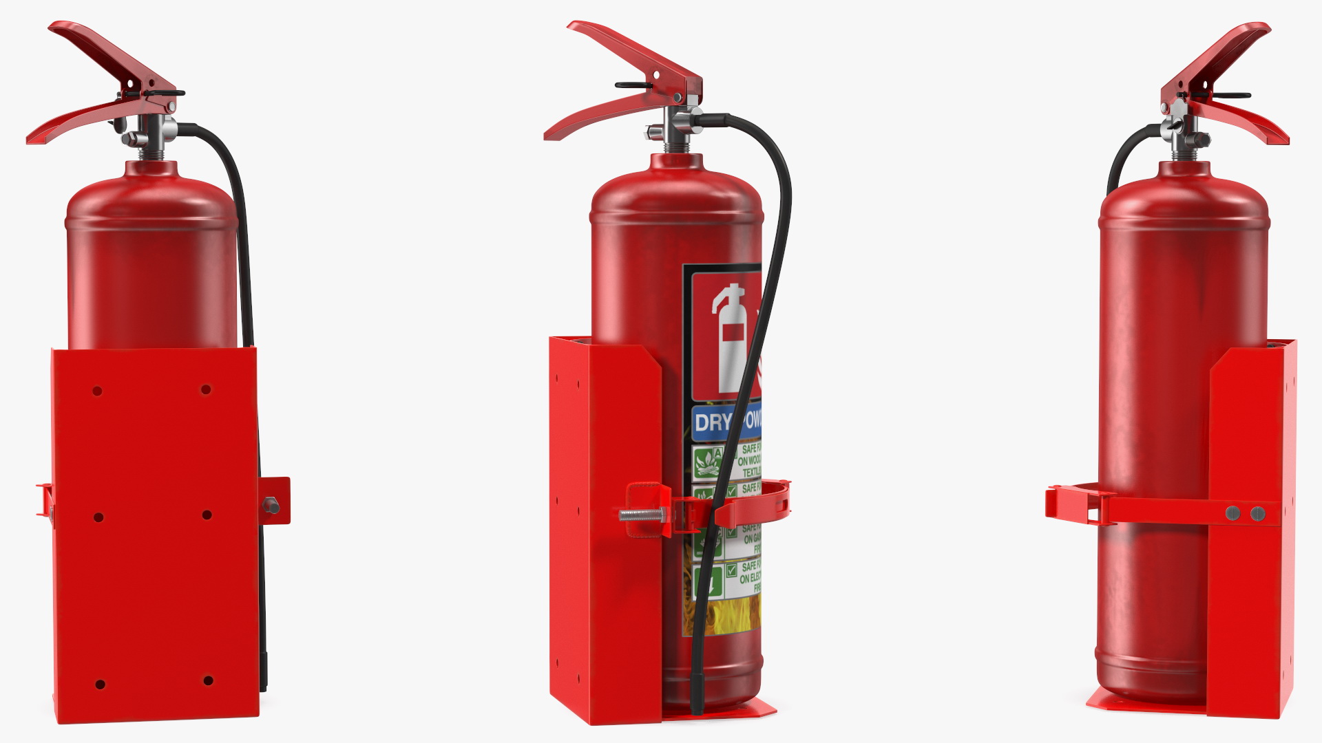 3D Heavy Duty Marine Bracket with Fire Extinguisher model