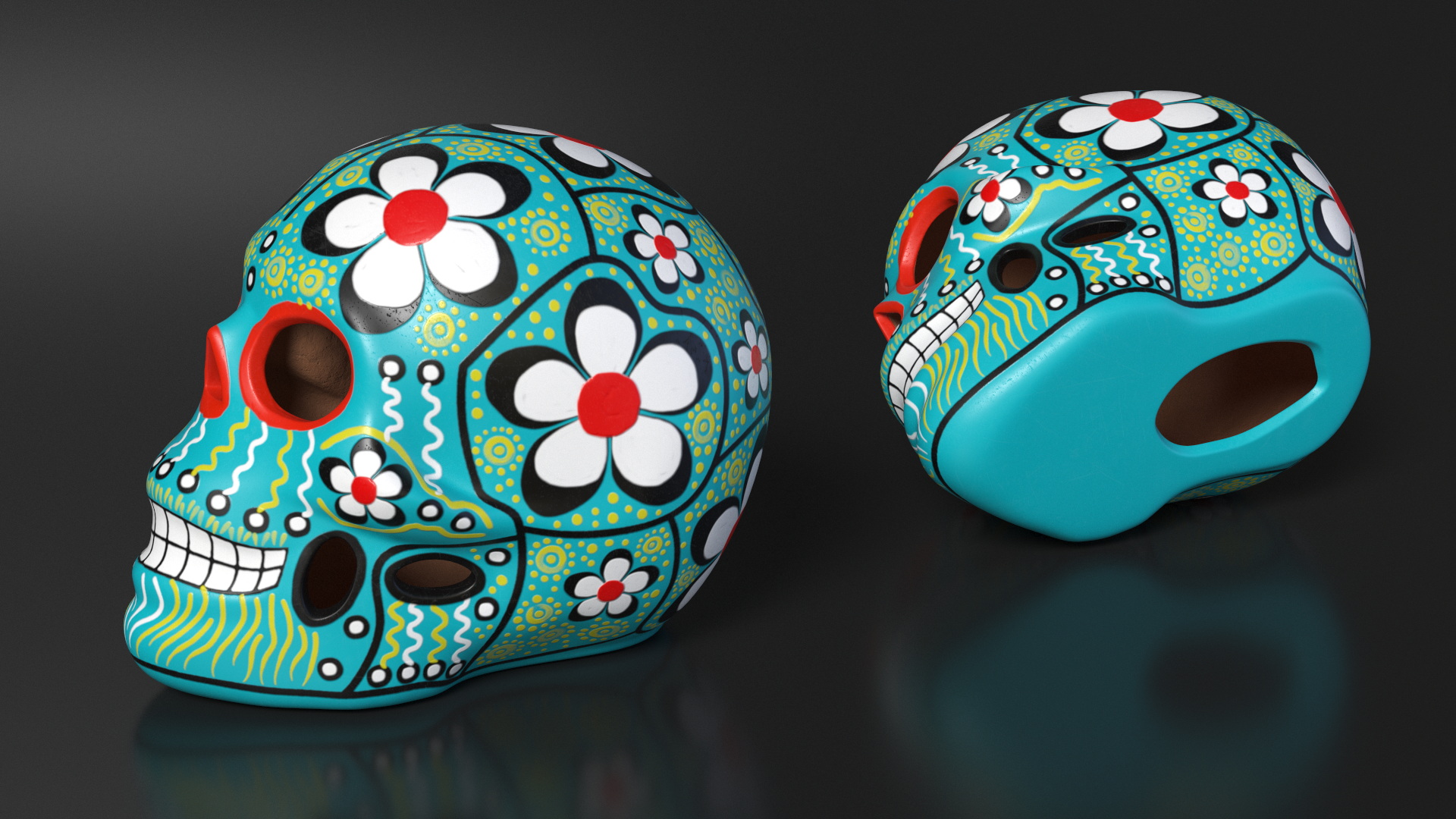 Day of the Dead Skulls 3D