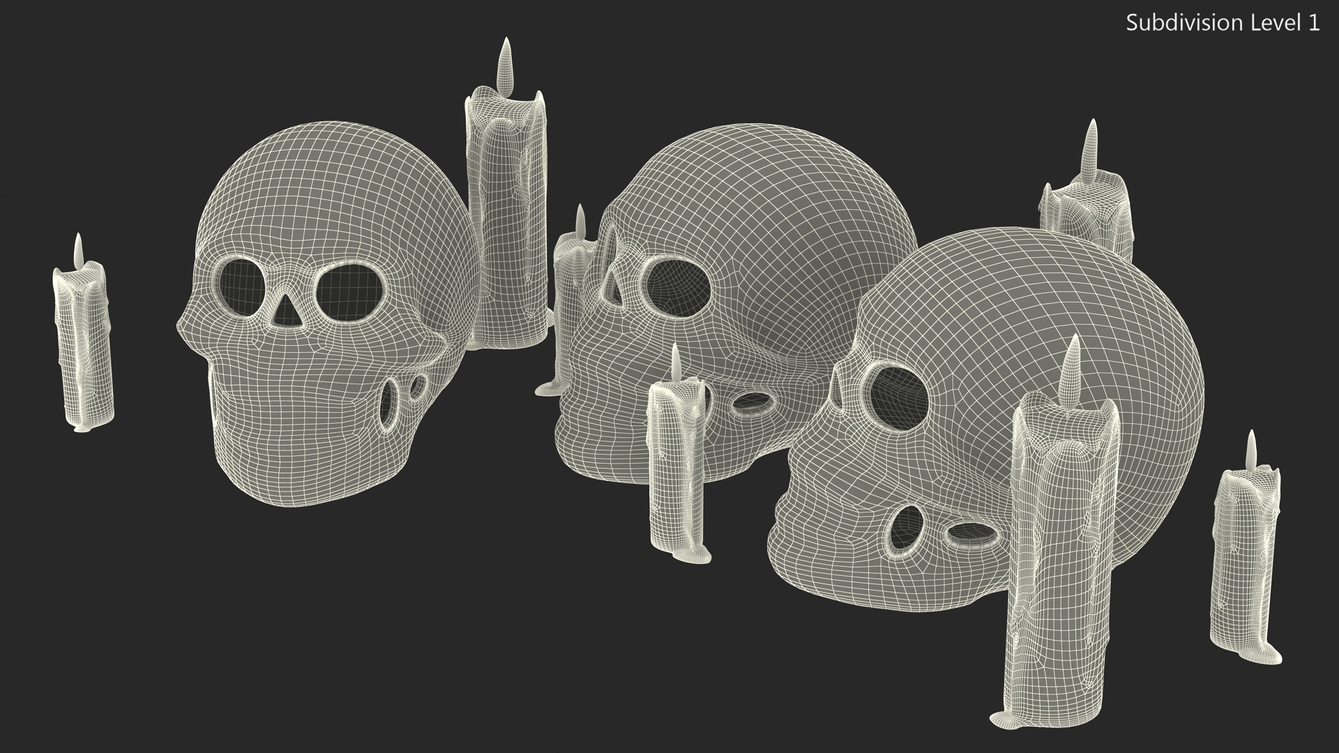 Day of the Dead Skulls 3D