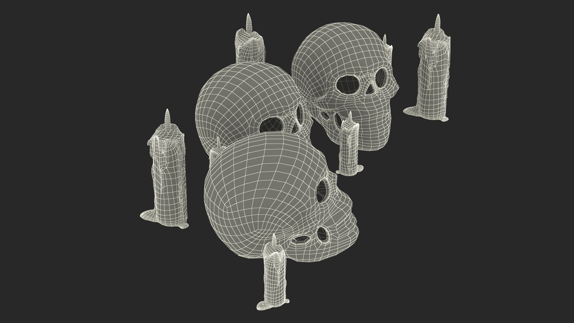 Day of the Dead Skulls 3D