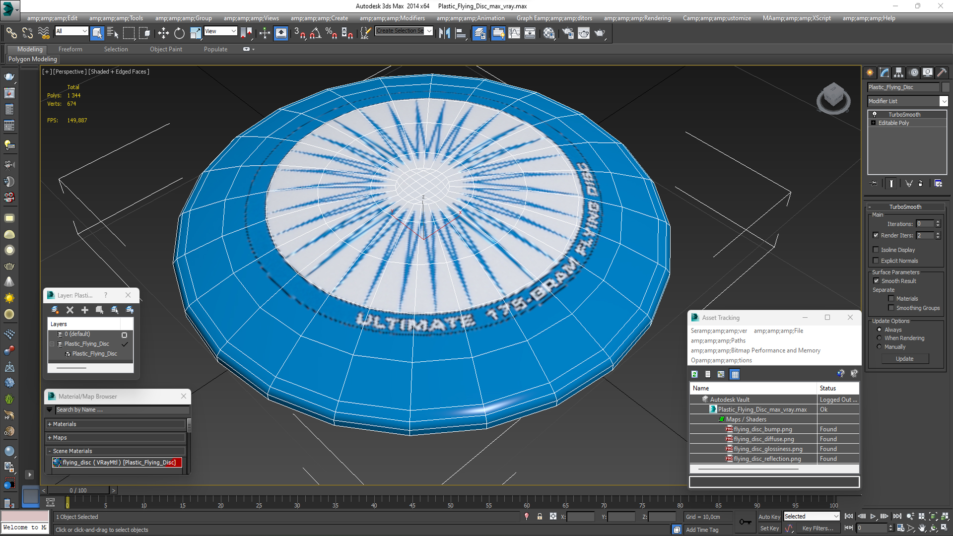 Plastic Flying Disc 3D model