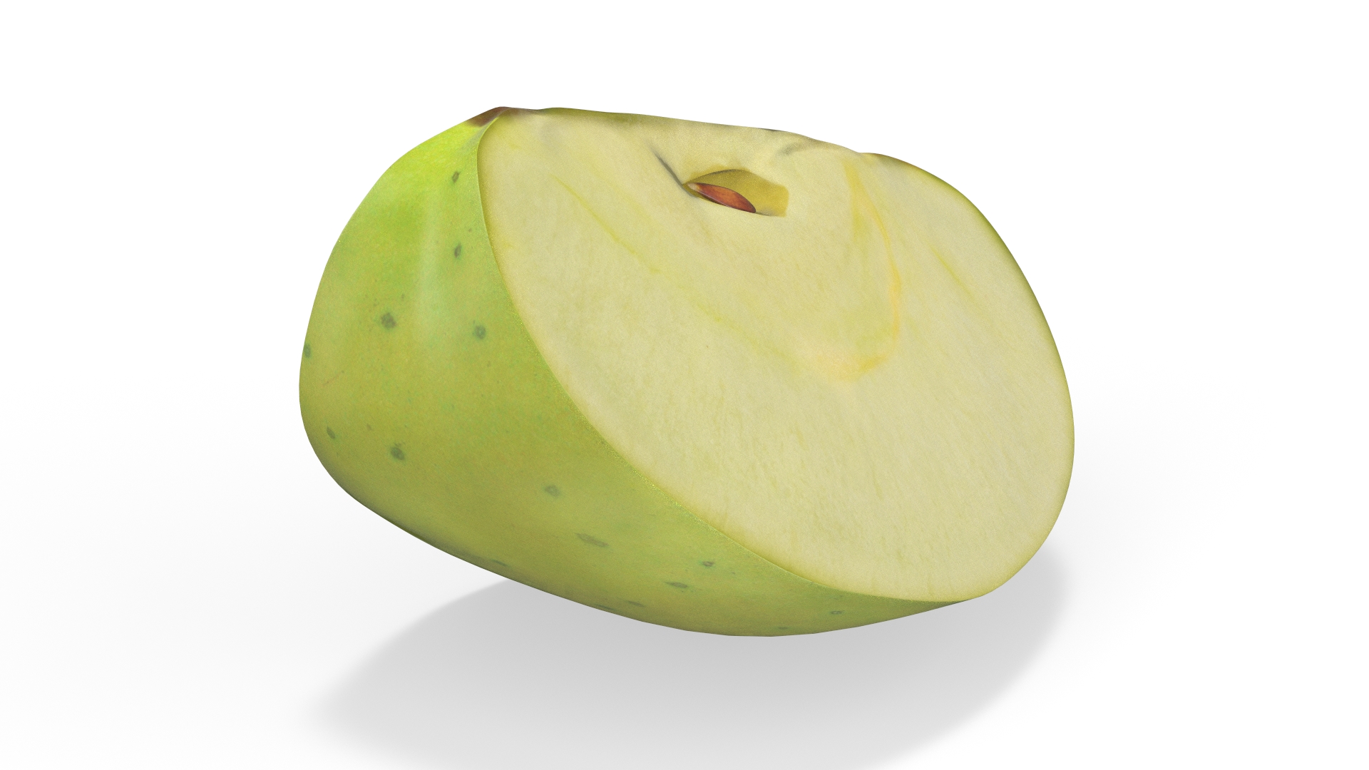 Realistic Green Apple Slice 3D