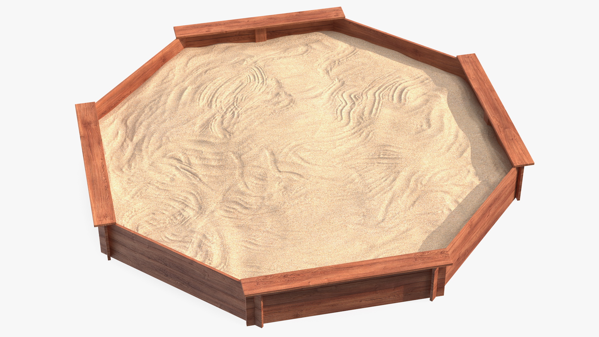 Wooden Octagon Sandbox 3D