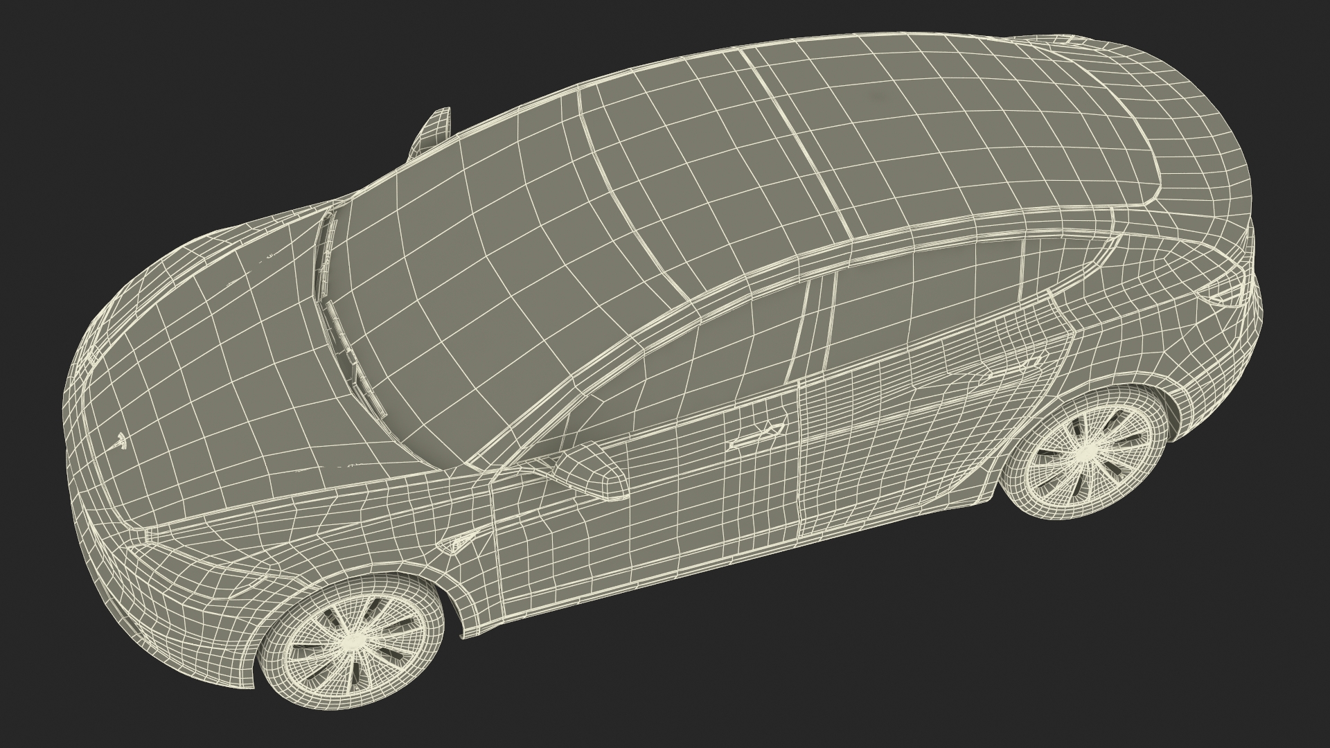 3D Tesla Model 3 2024 Stealth Grey