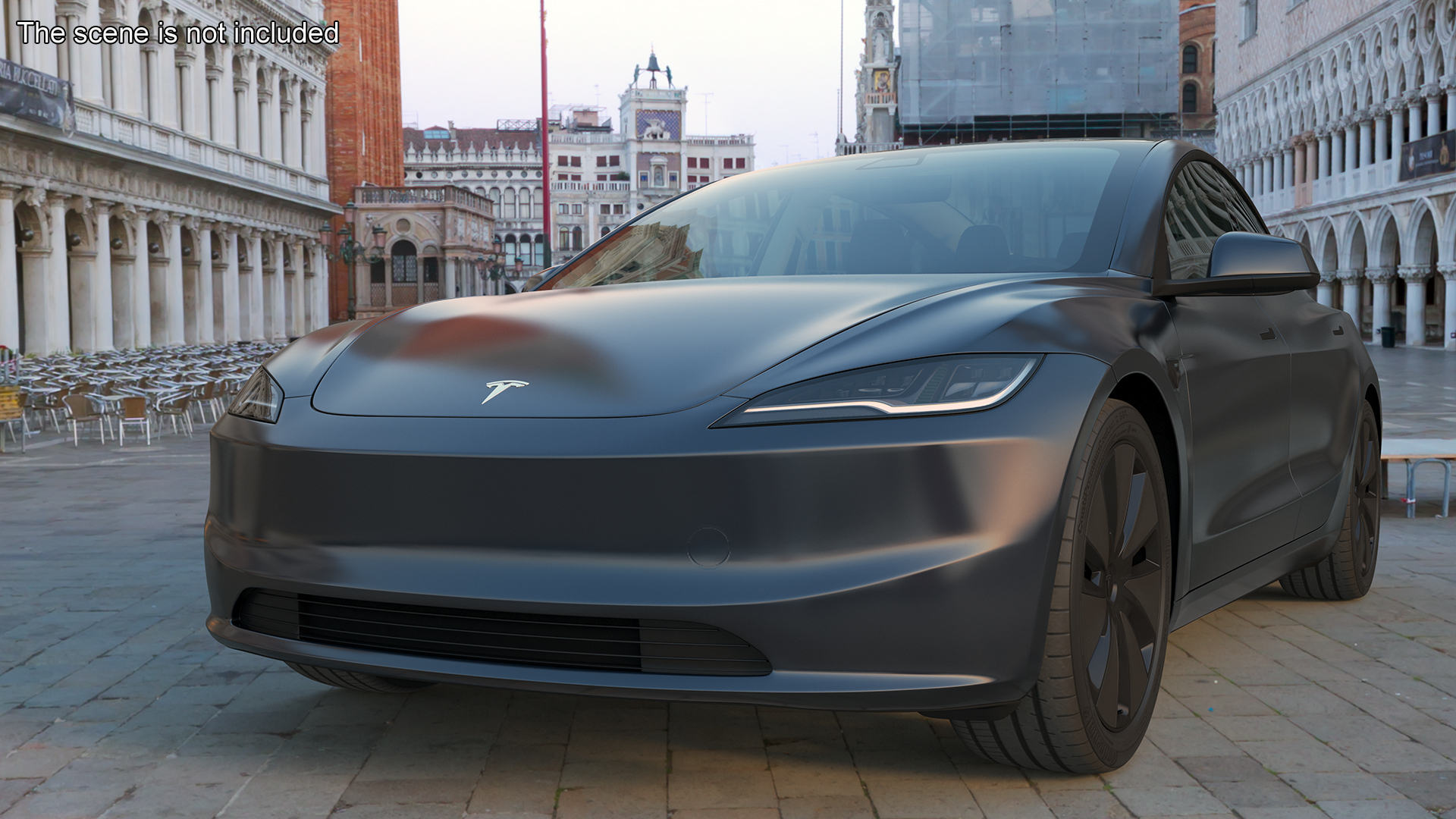 3D Tesla Model 3 2024 Stealth Grey