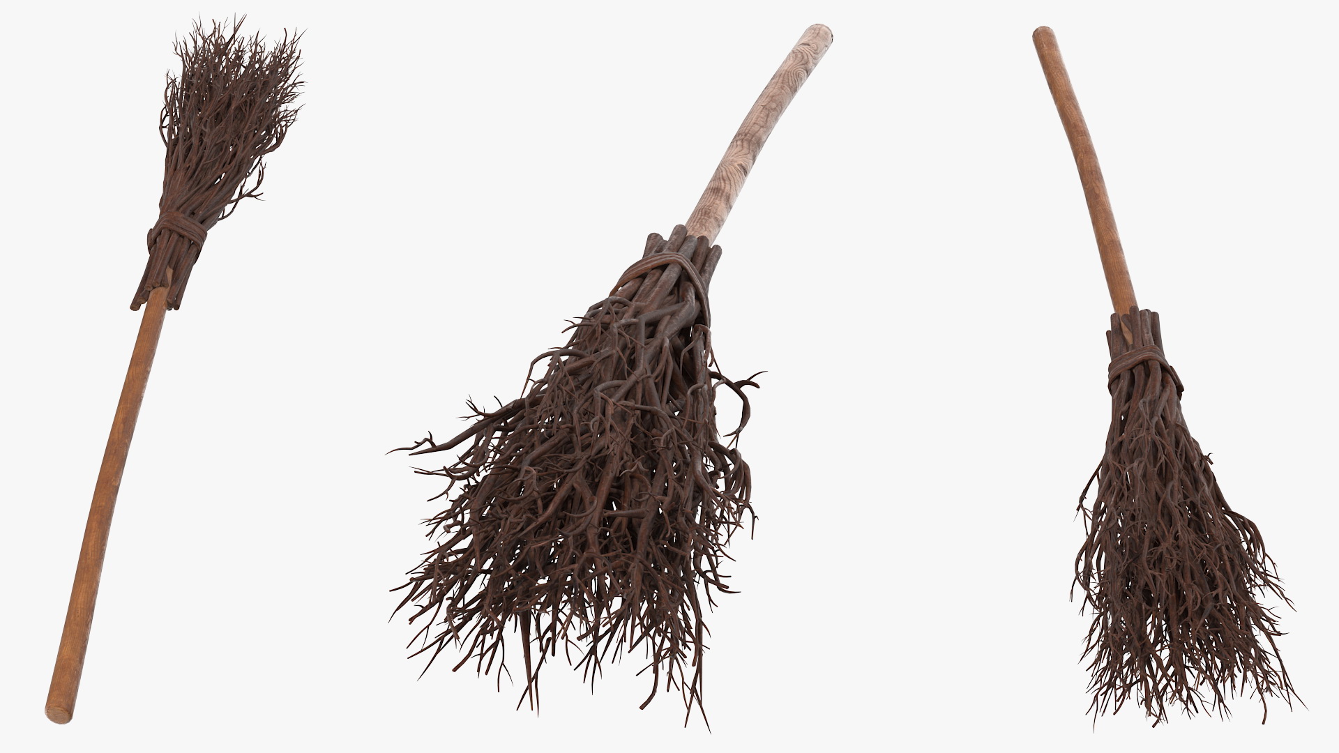 Classic Witch Broom 3D model