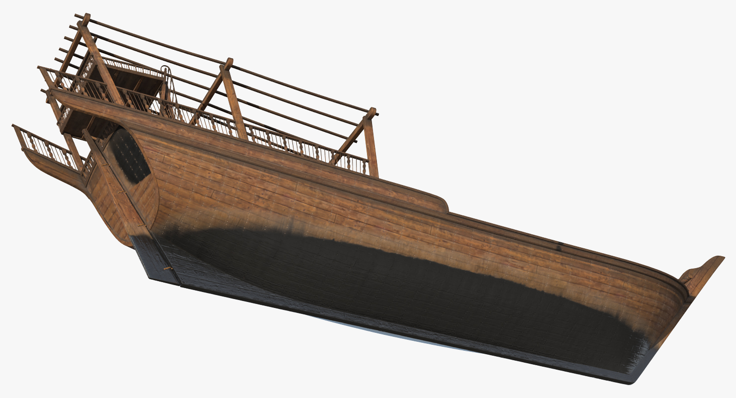 3D model Traditional Arabic Wooden Boat