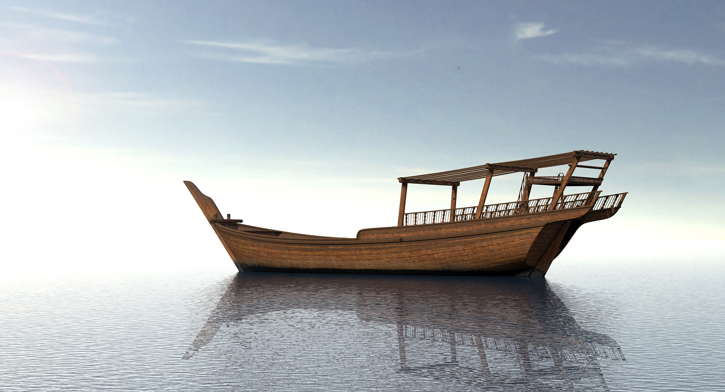 3D model Traditional Arabic Wooden Boat