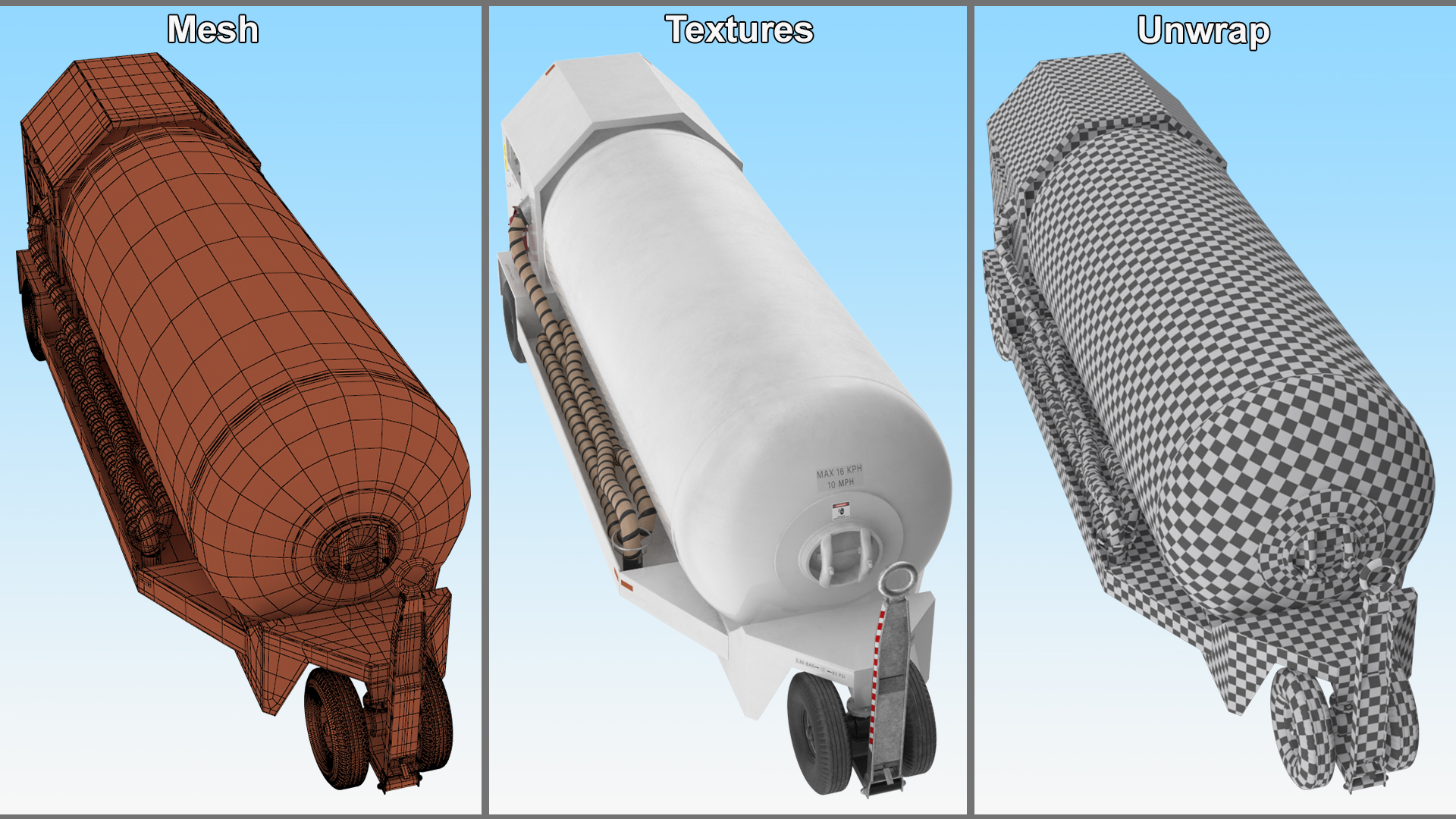 Aircraft Engine ACE-500 Air Start Unit White 3D model