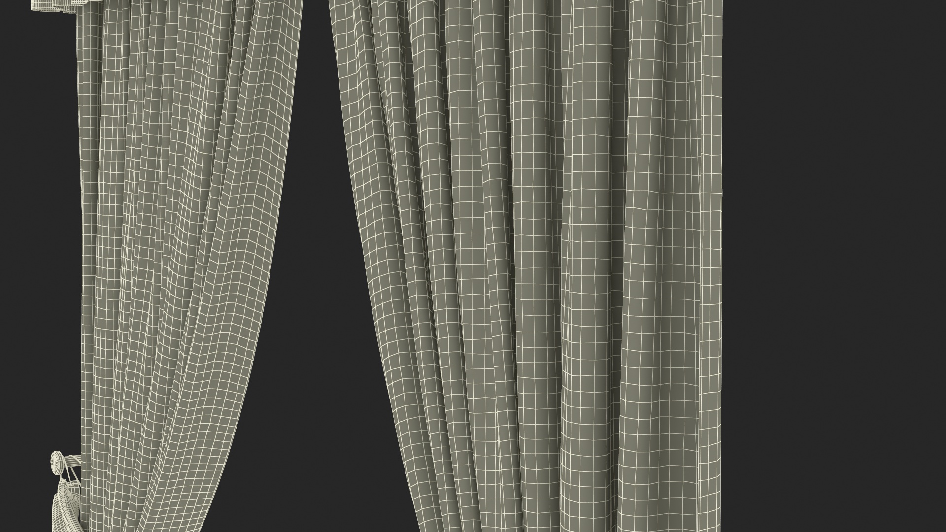 Classic Curtains with Valance 3D model