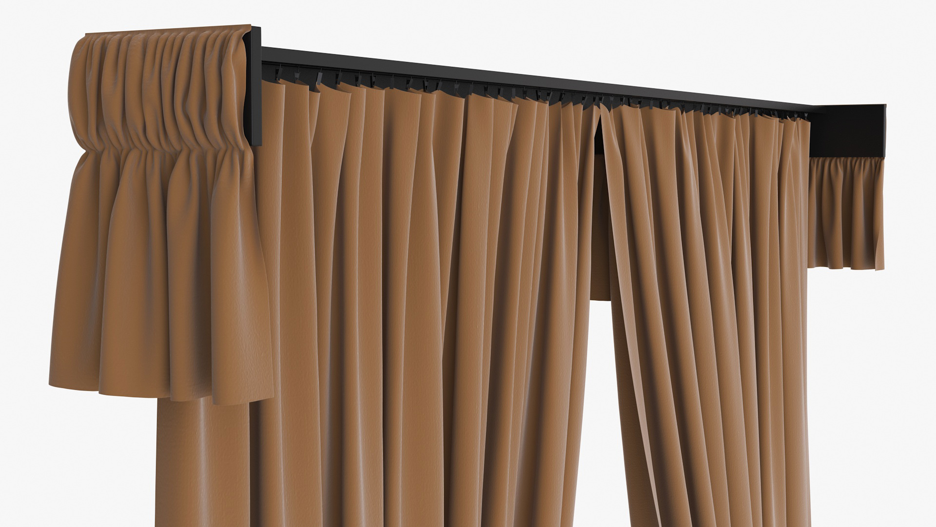 Classic Curtains with Valance 3D model