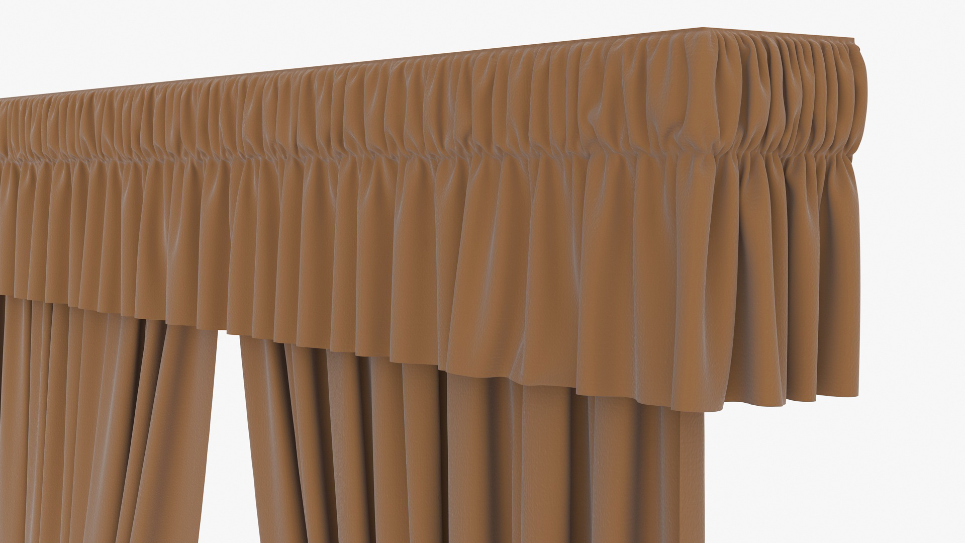 Classic Curtains with Valance 3D model