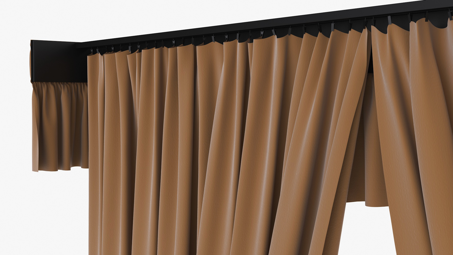 Classic Curtains with Valance 3D model