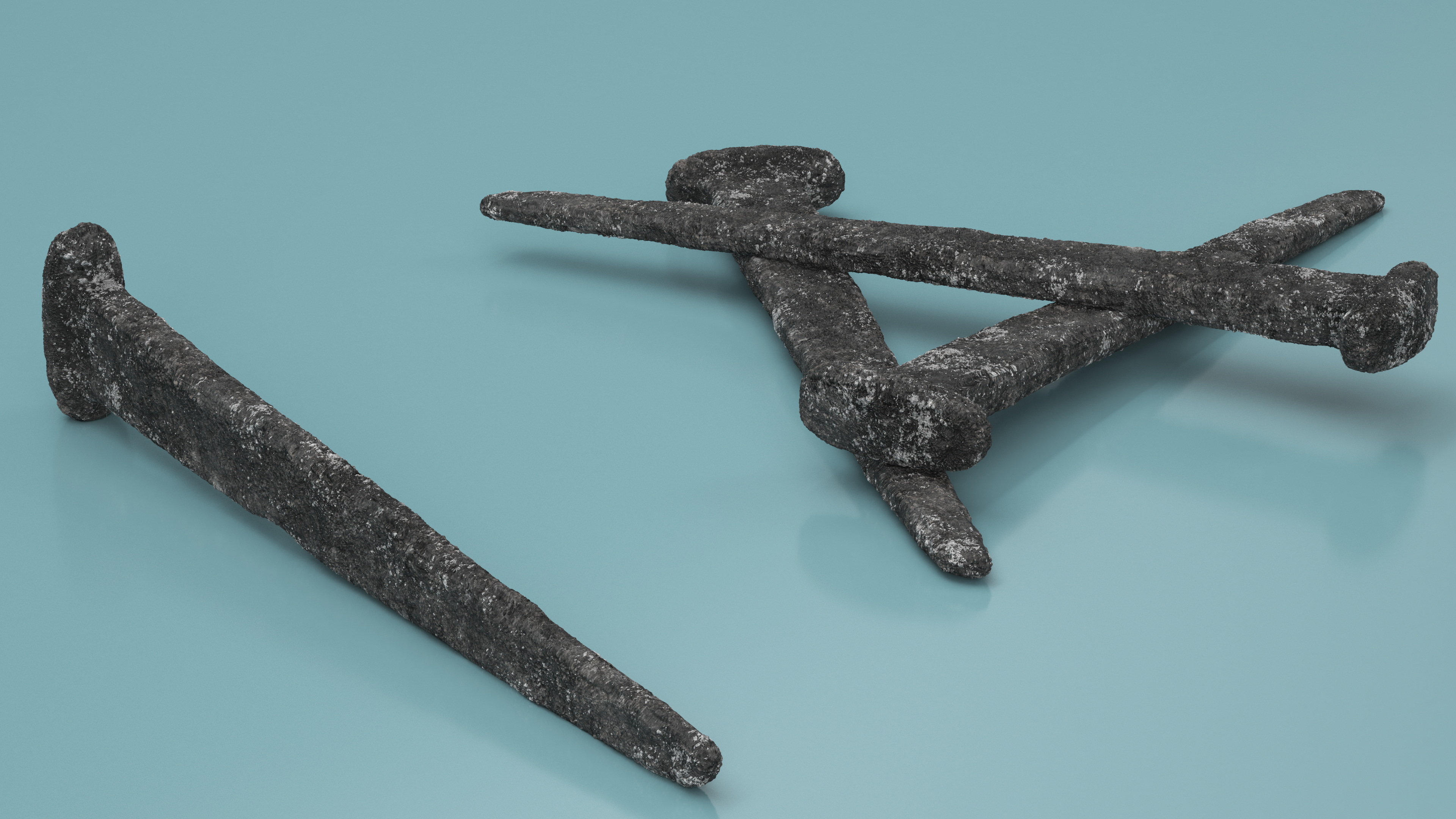 Ancient Aged Nail 3D