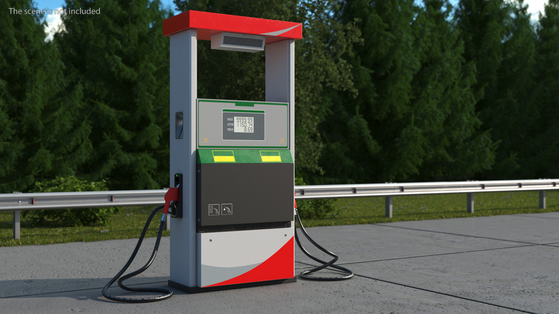 3D Petrol Pump Two Nozzles model