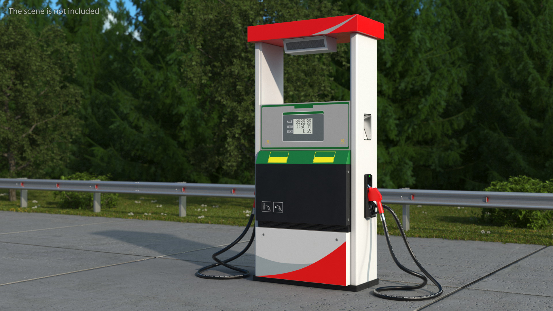 3D Petrol Pump Two Nozzles model