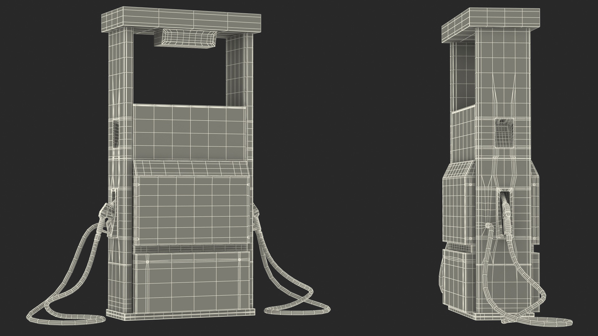 3D Petrol Pump Two Nozzles model