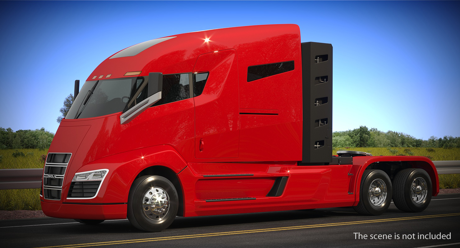 3D Nikola One Electric Truck Simple Interior