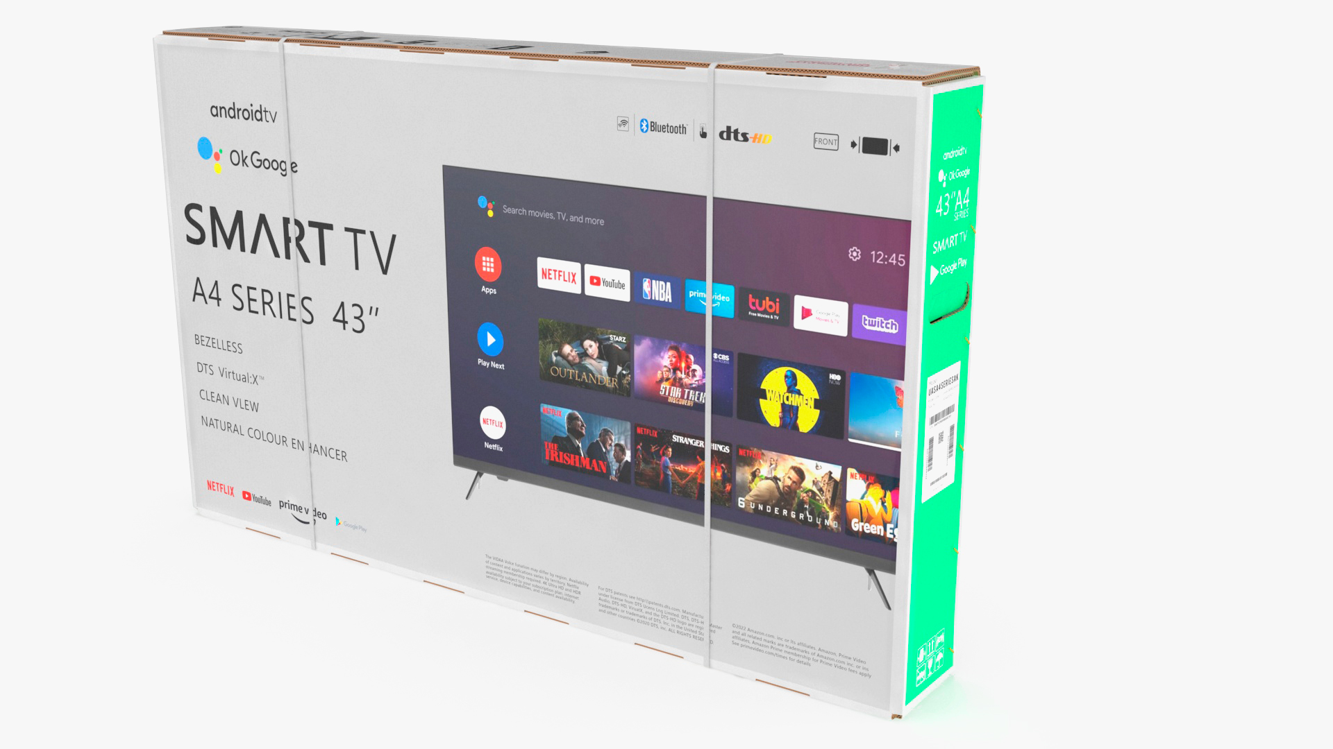 3D Cardboard Shipping Box TV 43 Inch model