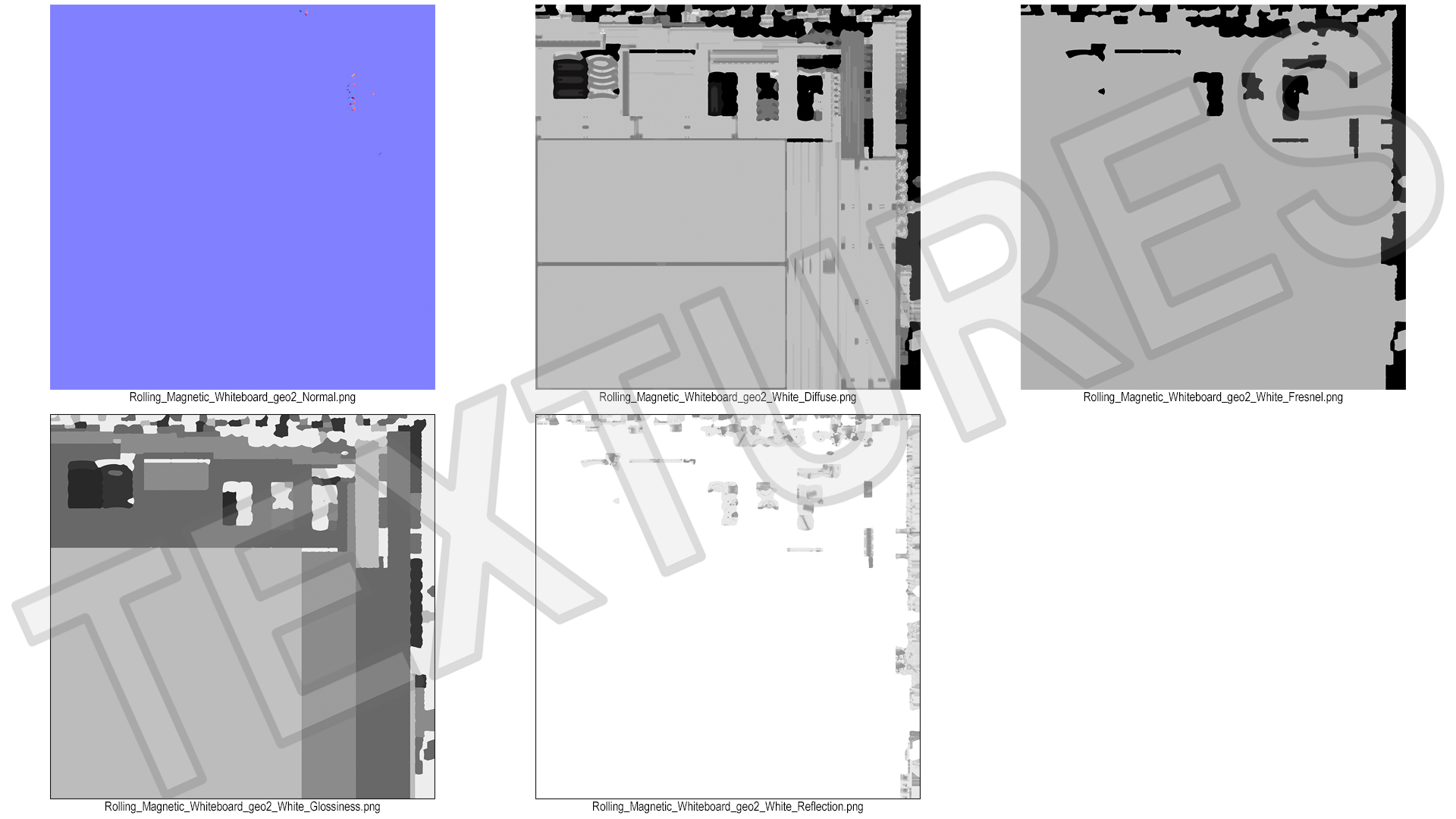 Tall Magnetic Whiteboard on Wheels 3D model