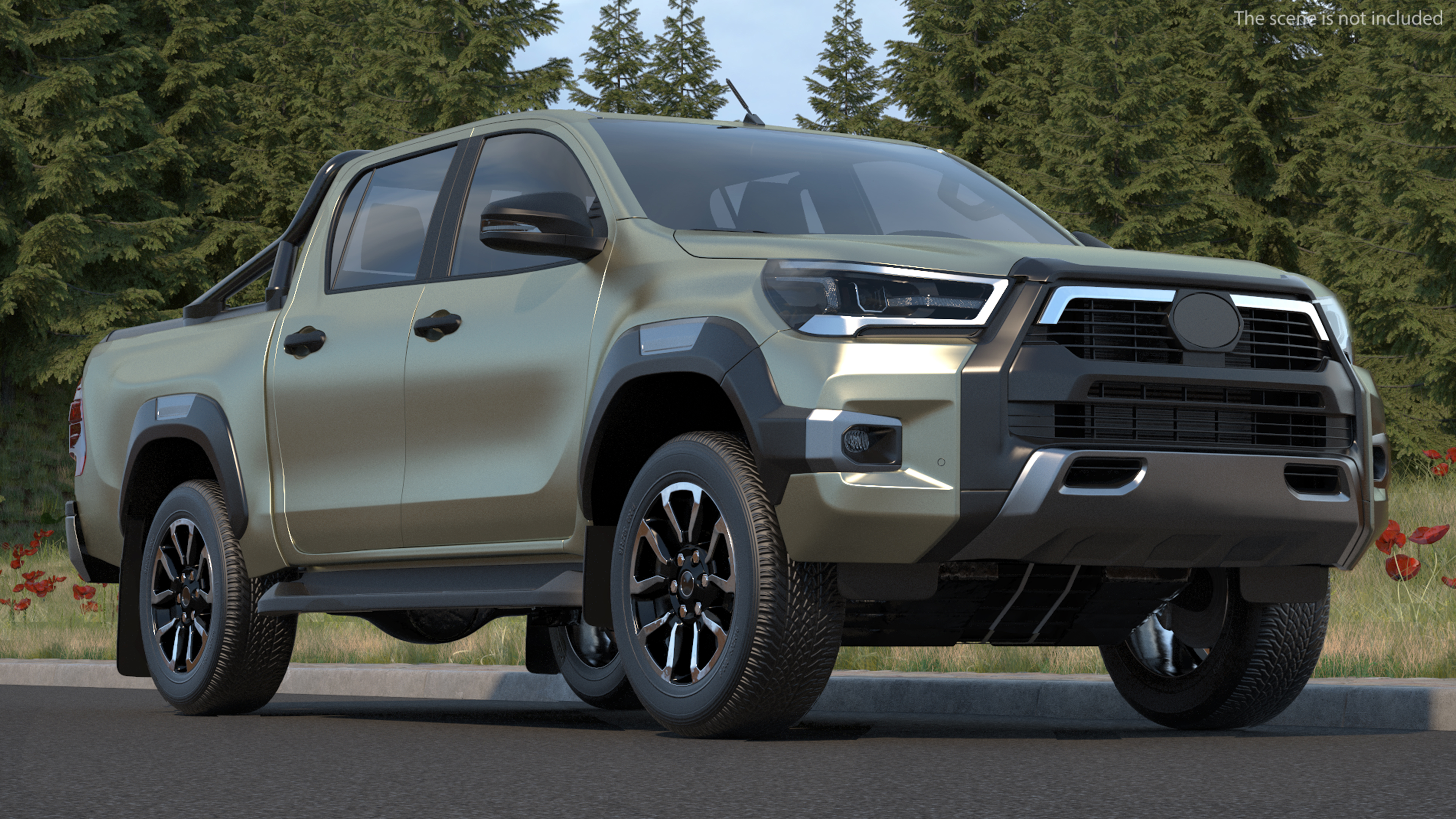 Mid Size Pickup Truck 2022 Simple Interior 3D