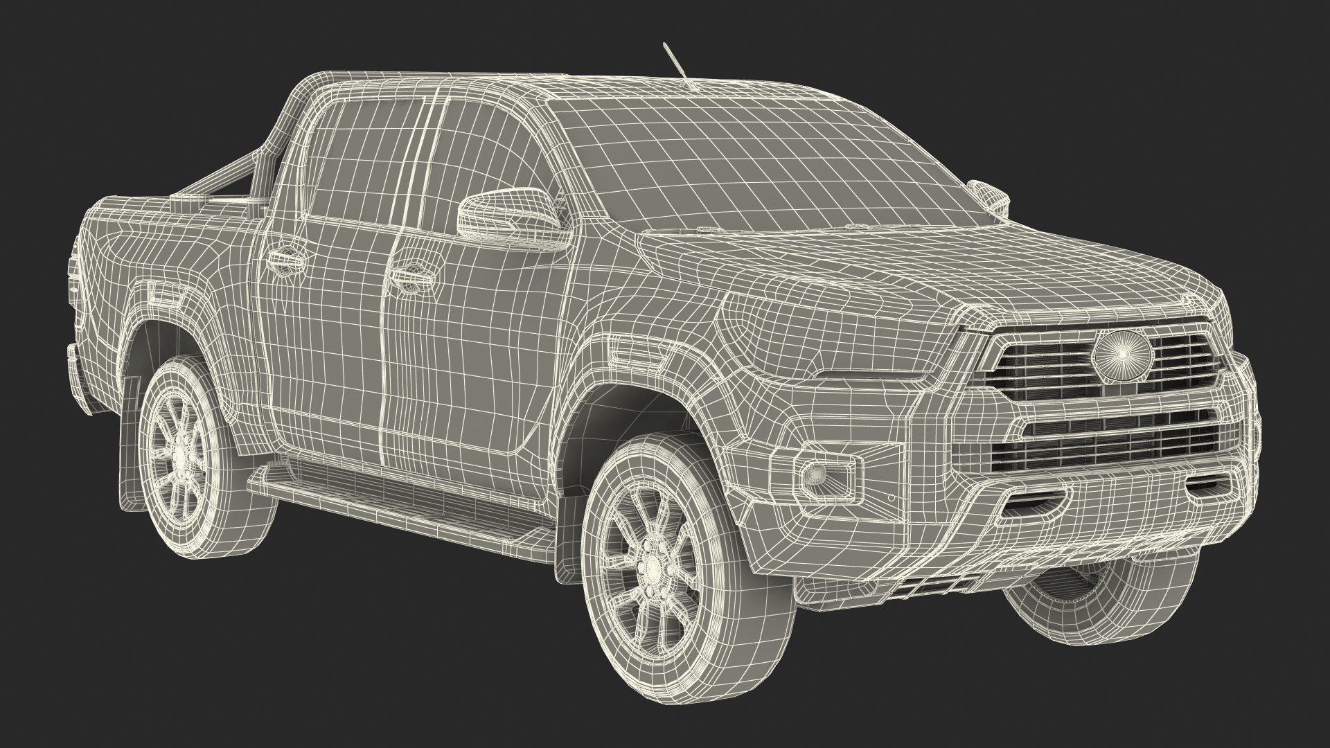 Mid Size Pickup Truck 2022 Simple Interior 3D